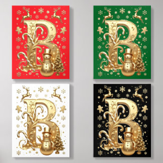 Royal Gold B Luxury Acrylic Photo Tiles Set of 4