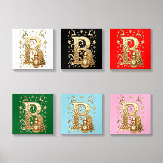 Royal Gold B Luxury Acrylic Photo Tiles Set of 6