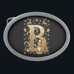 Royal Gold B Luxury Snowman Belt Buckle<br><div class="desc">Secure your style with a monument of world-class prestige. The "Royal B" luxury belt buckle by ChaosModeArt is a high-definition masterpiece forged for the modern leader. Featuring the majestic Letter B in molten gold and guarded by our signature Golden Snowman, this premium accessory reflects an aura of distinguished power in...</div>