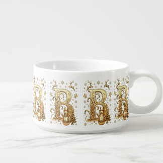 Royal Gold B Luxury Snowman Chili Bowl Art