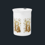 Royal Gold B Luxury Snowman Porcelain Pitcher<br><div class="desc">Elevate your dining experience with a touch of world-class prestige. The "Royal B" luxury porcelain pitcher by ChaosModeArt is a high-definition masterpiece designed for the refined host. Featuring the majestic Letter B forged in molten gold and guarded by our signature Golden Snowman, this pure white vessel reflects an aura of...</div>