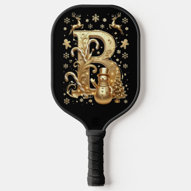 Royal Gold B Luxury USAPA Pickleball Paddle (Front)