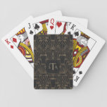 Royal Gold Black Great 20s Monogram Playing Cards at Zazzle