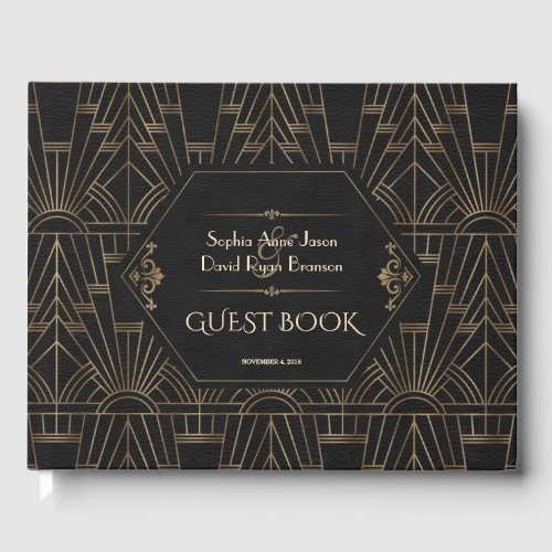 Royal Gold Black Great Gatsby 20s Wedding Planner