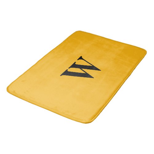 Royal Gold Black Monogram Bath Mat