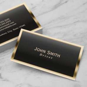 Royal Gold Border Driver Business Card