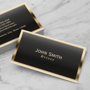 Royal Gold Border Driver Business Card