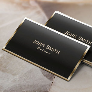 Royal Gold Border Driver Business Card