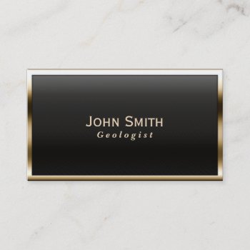 Royal Gold Border Geologist Business Card by cardfactory at Zazzle