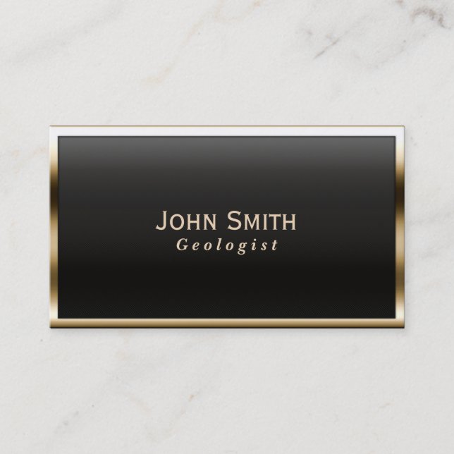 Royal Gold Border Geologist Business Card (Front)