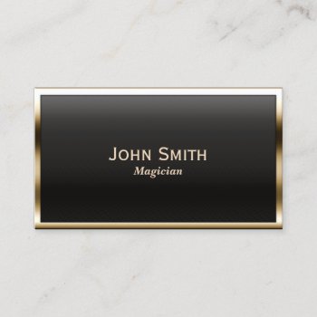 Royal Gold Border Magician Business Card by cardfactory at Zazzle