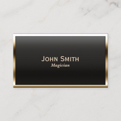 Royal Gold Border Magician Business Card