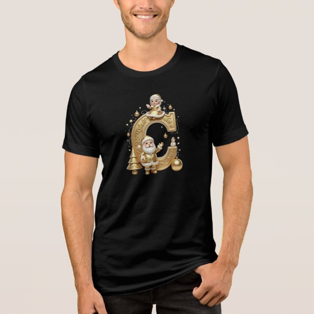 Royal Gold C Luxury Santa Unisex Triblend Tee (Front)