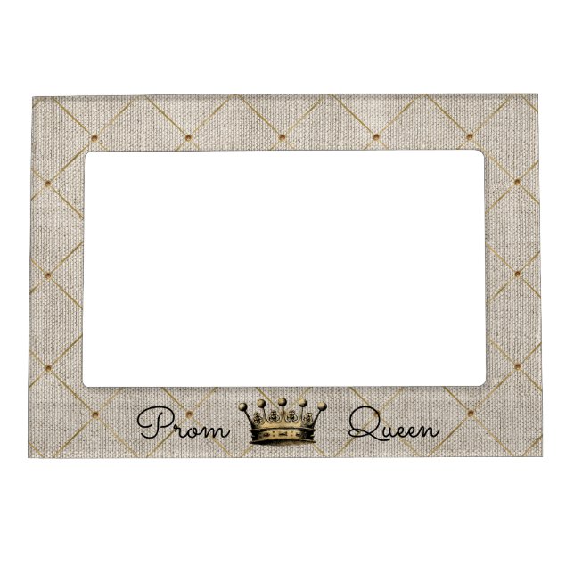 Royal Gold Crown Prom Queen King Fun Magnetic Frame (Front)