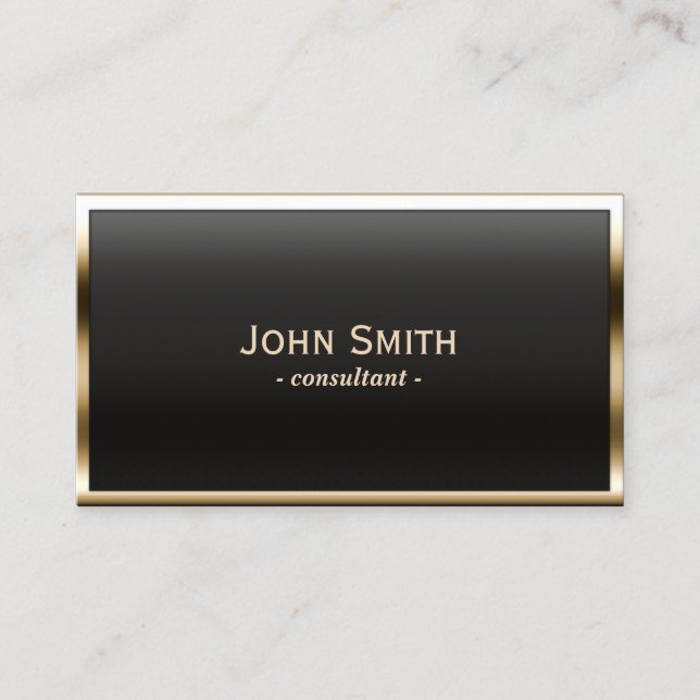 Royal Gold Framed Professional Business Card (Front)