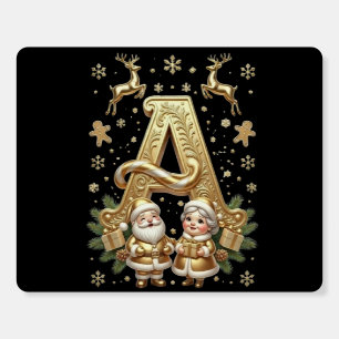 Royal Gold Letter A Luxury Black Event Sign Board