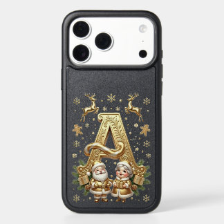 Royal Gold Letter A Luxury Black iPhone 17 Pro Max Case