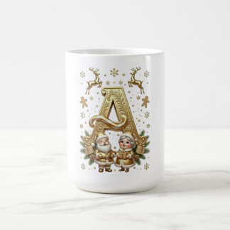 Royal Gold Letter A Luxury Unisex Coffee Mug