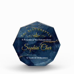 ​Royal Gold & Navy Retirement Award Plaque