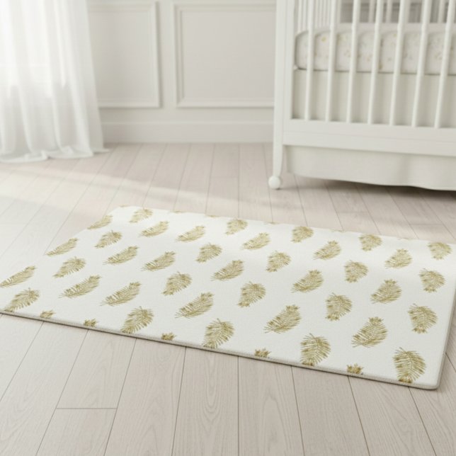 Royal Gold Palm & Crown Custom Area Rug - [Zayd] (Creator Uploaded)