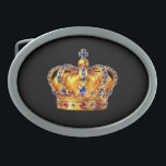 Royal golden crown belt buckle<br><div class="desc">Royal golden crown made for a king with precious gemstones.</div>