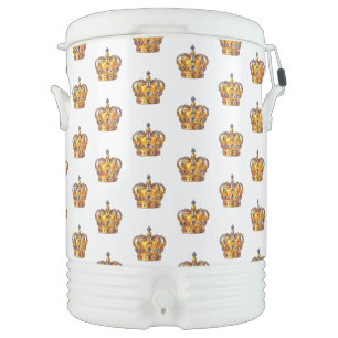 Royal golden crown beverage cooler