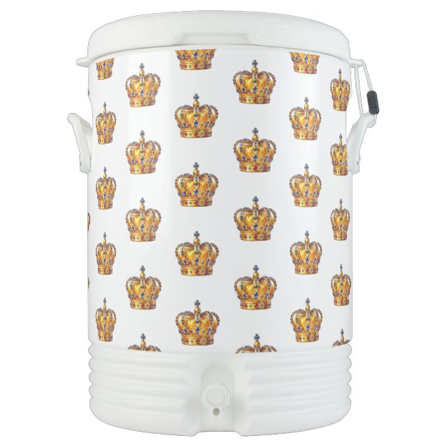 Royal golden crown beverage cooler (Front)