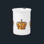 Royal golden crown beverage pitcher<br><div class="desc">Royal golden crown made for a king with precious gemstones.</div>