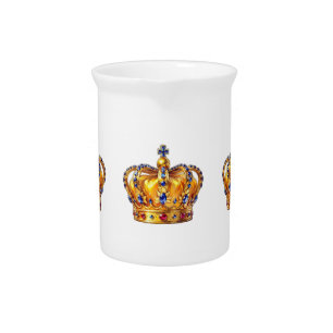 Royal golden crown beverage pitcher