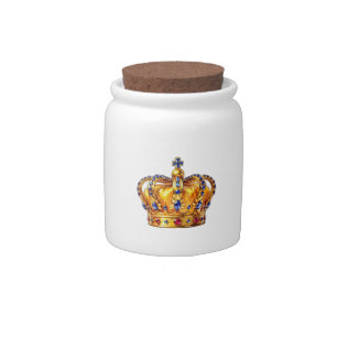 Royal golden crown candy jar