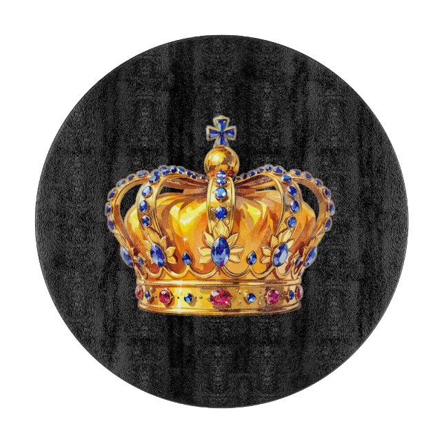 Royal golden crown cutting board (Front)