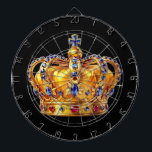 Royal golden crown dart board<br><div class="desc">Royal golden crown made for a king with precious gemstones.</div>