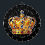 Royal golden crown dart board<br><div class="desc">Royal golden crown made for a king with precious gemstones.</div>
