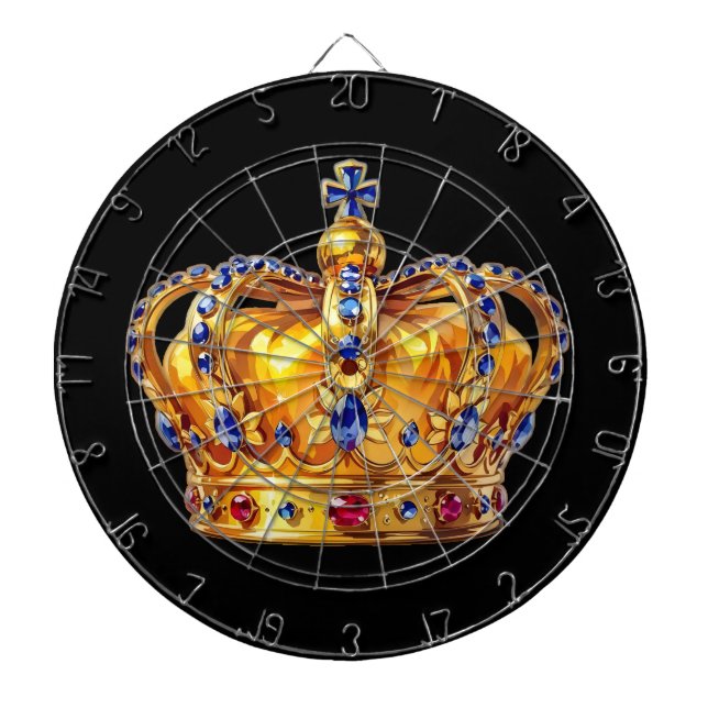 Royal golden crown dart board (Front)