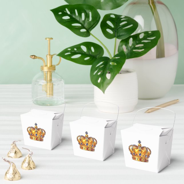 Royal golden crown favor boxes (Multiple)