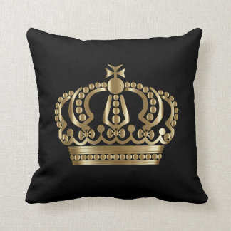 Royal. Golden crown for Royalty! Throw Pillow