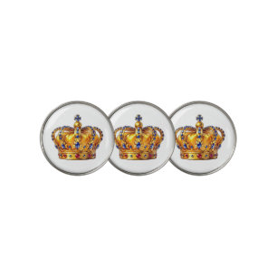 Royal golden crown golf ball marker