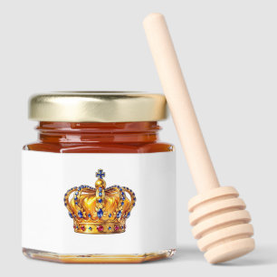 Royal golden crown honey jar favors
