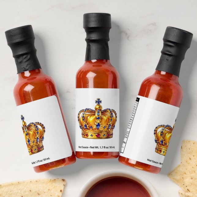 Royal golden crown hot sauces (Laydown)