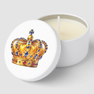 Royal golden crown mini candle favors