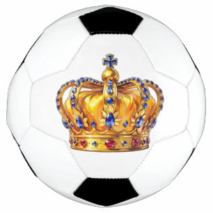 Royal golden crown soccer ball