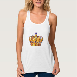 Royal golden crown tank top