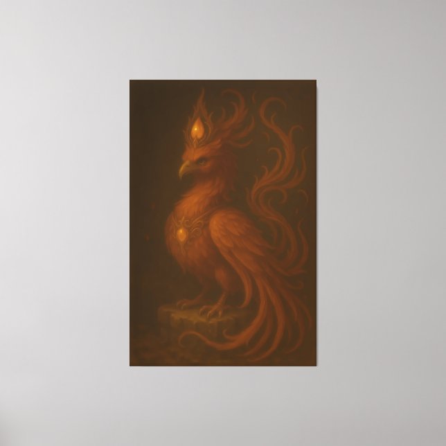 Royal Golden Phoenix – Elite Fine Art Collection Canvas Print (Front)