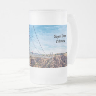 Royal Gorge Bridge Side View Frosted Beer Mug