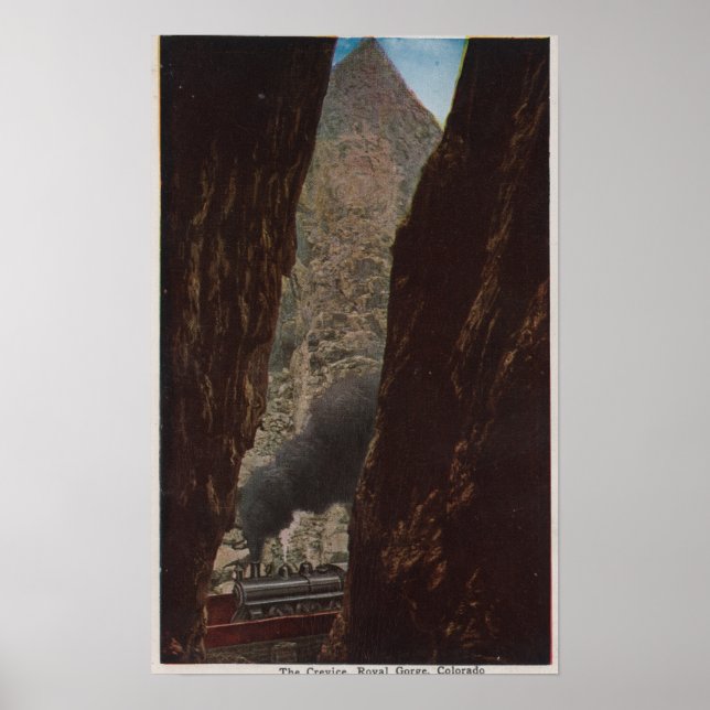 Royal Gorge, CO - View of a Crevice in Royal Poster (Front)