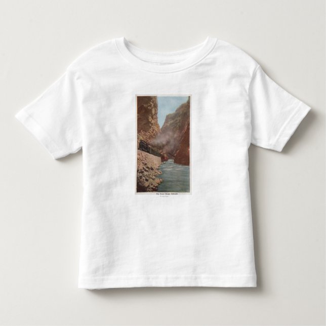 Royal Gorge, CO - View of Train Alongside River Toddler T-shirt (Front)