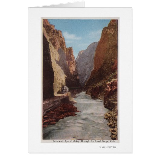 Royal Gorge, CO - View of Train , River Cards (Front)