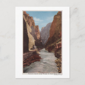 Royal Gorge, CO - View of Train , River Postcard