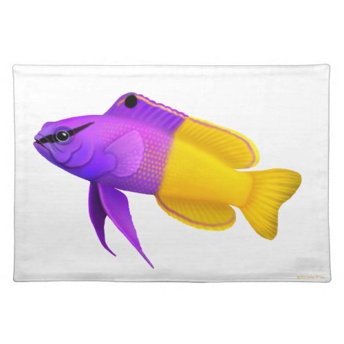 Royal Gramma Coral Reef Fish American MoJo Placema Cloth Placemat