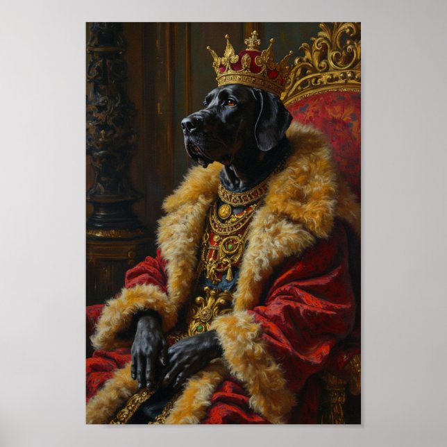 Royal Great Dane Portrait Poster (Front)